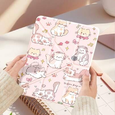 Shein Cute Cat Pattern Tablet Protective Case