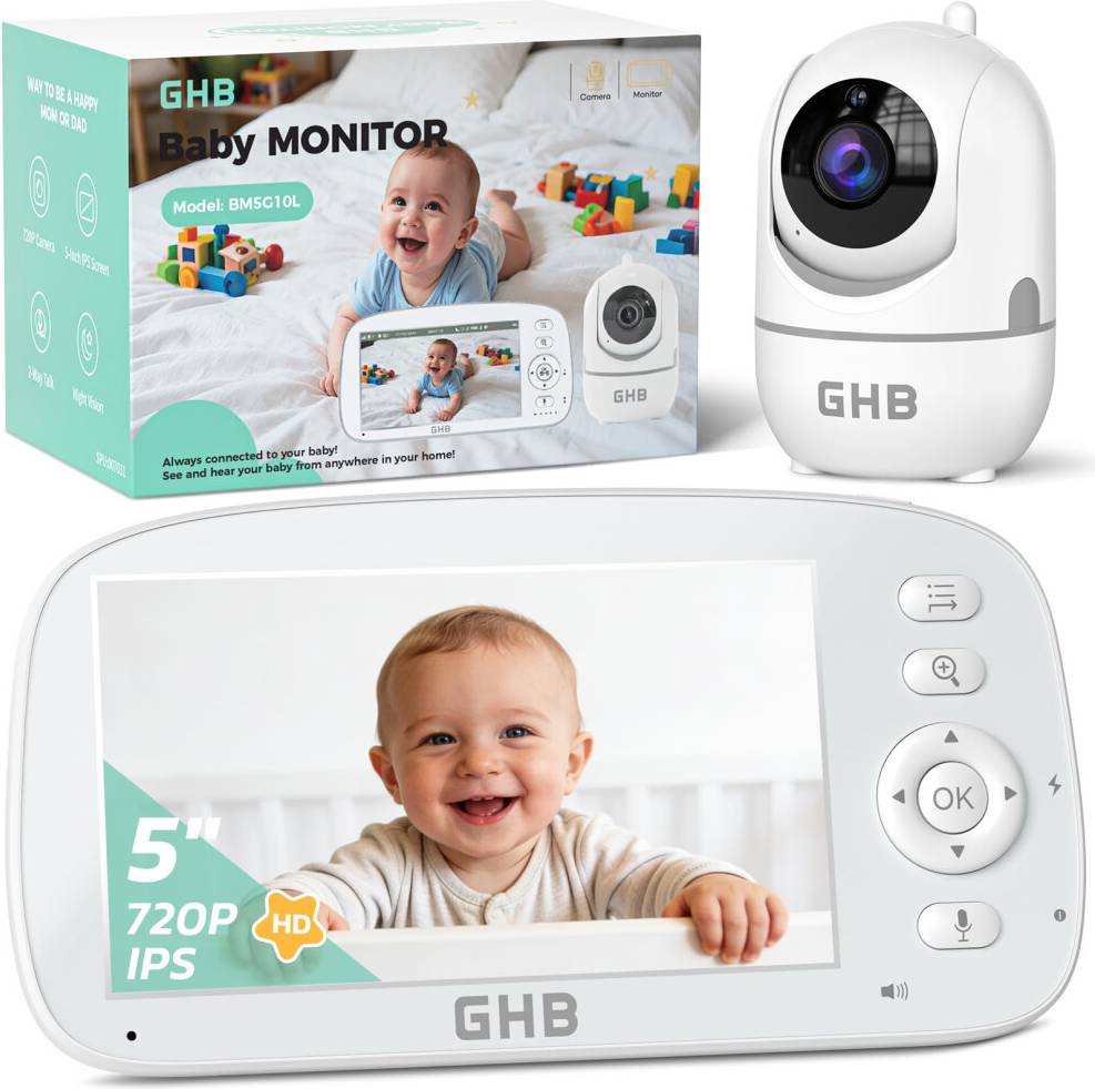 GHB Baby Monitor 5 Inch Screen