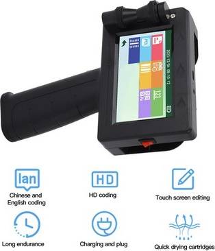 12.7mm Handheld Inkjet Printer 4.3 Inch Led Touchscreen