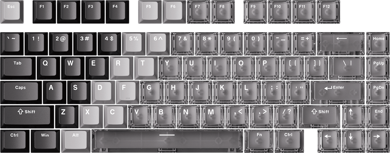 Akko 75% Keycap Set 84-Key