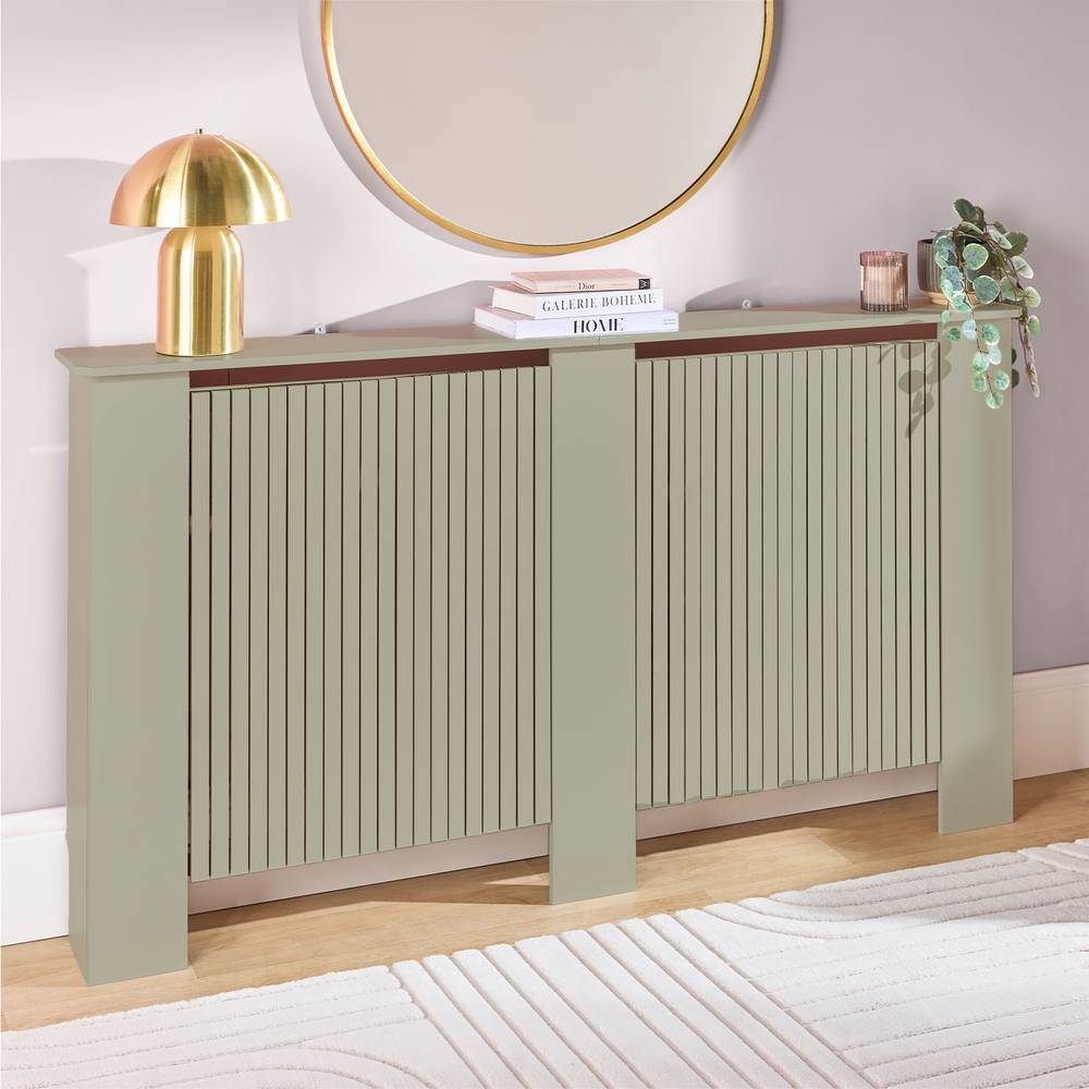 OHS Ribbed Large Radiator Cover Light Green