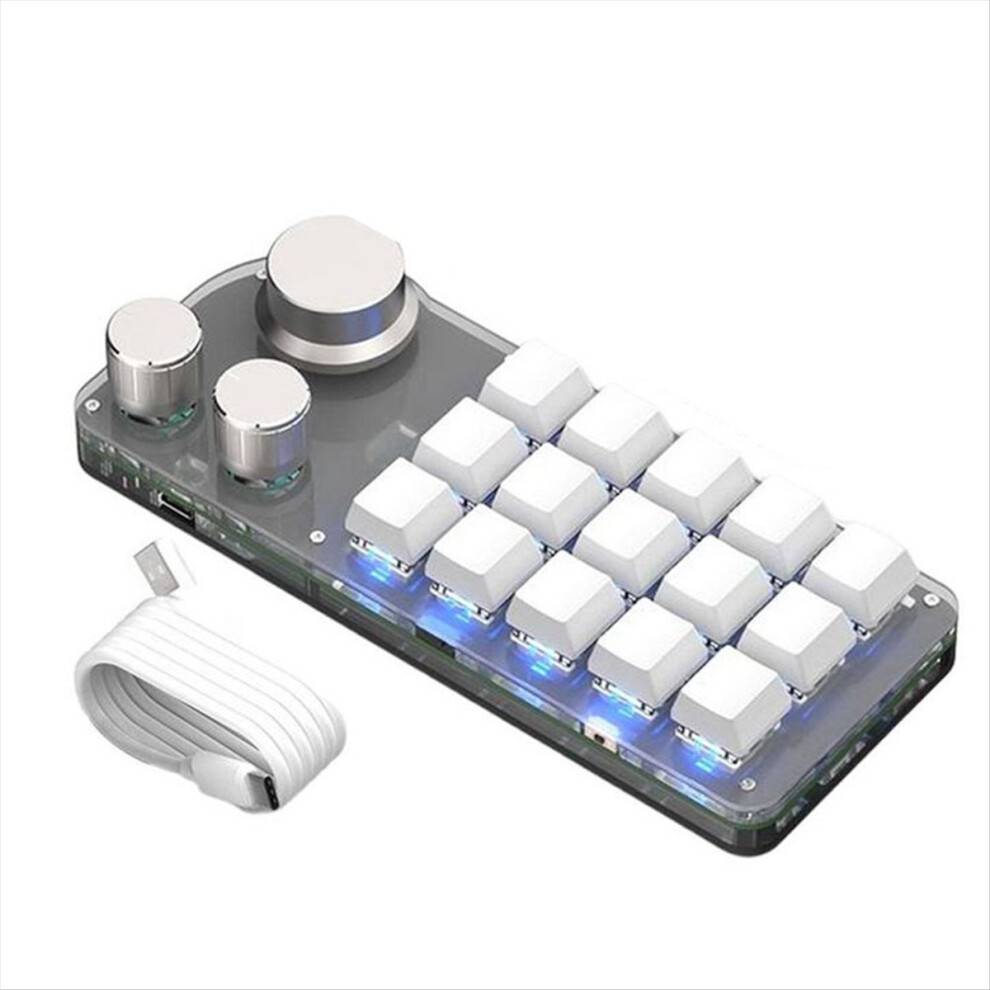 Jehiatek Programmable Portable 15-Key RGB Keyboard