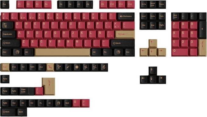 Spactz Red Samurai Big Set Keycaps