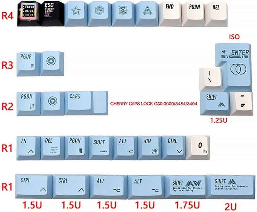 137 Keys PBT Keycaps MX Crossing Programmer Set