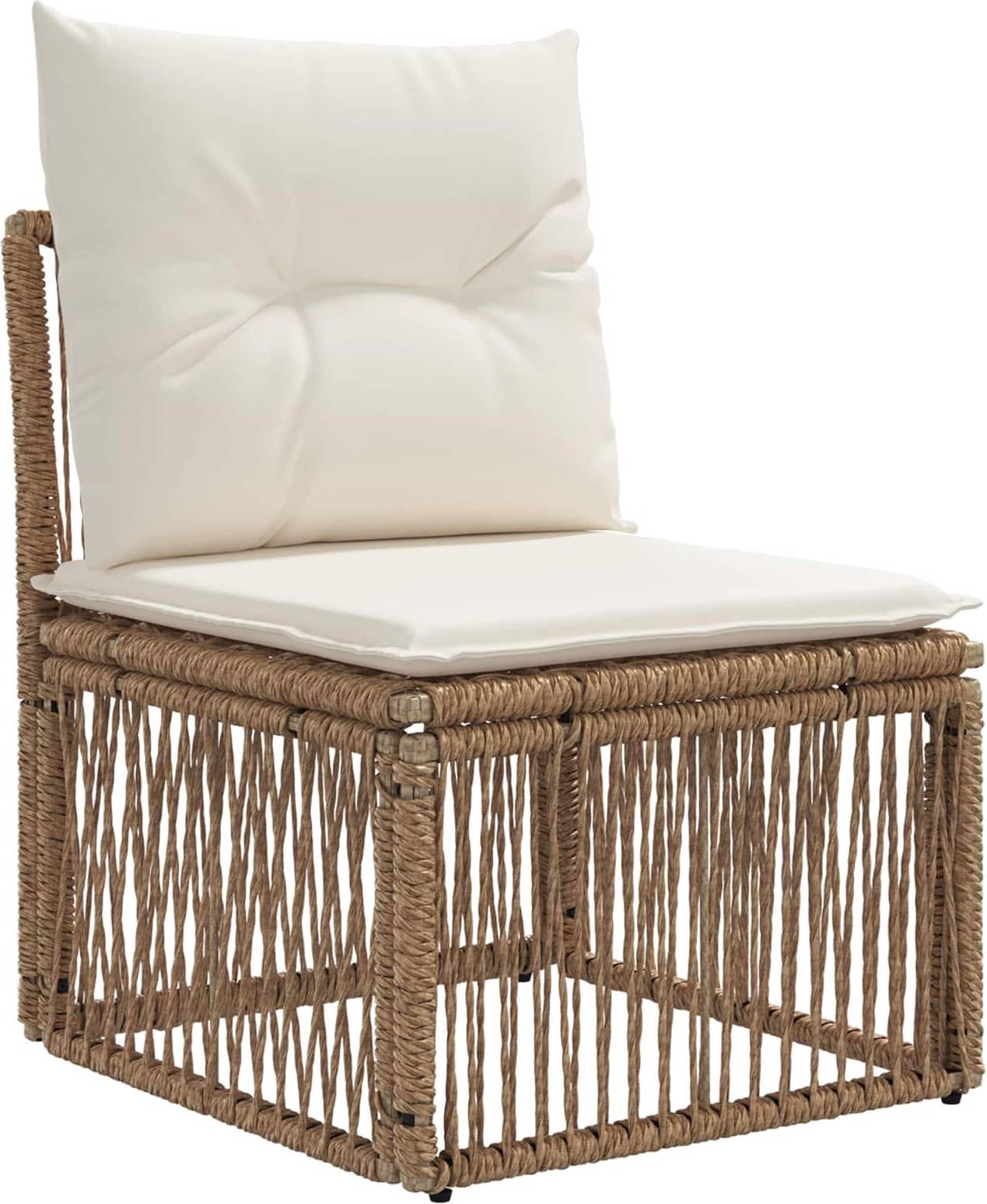 vidaXL Gartensofa Set 14 Pcs Beige Poly-Rattan Lounge-Set