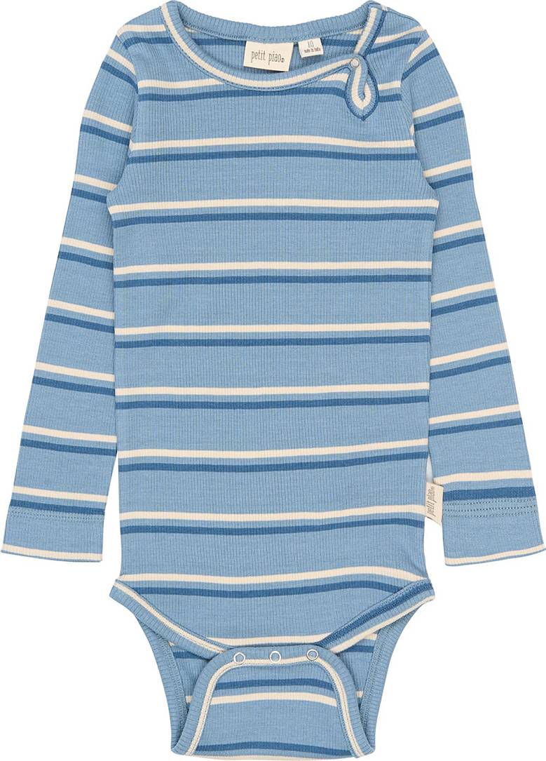 Petit Piao Body L/æ Rib Modal PPElis Infinity Striped