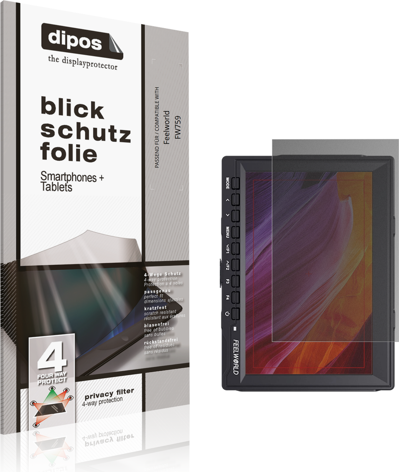 Dipos Fw759 Privacy Filter 4-Way Screen Protector