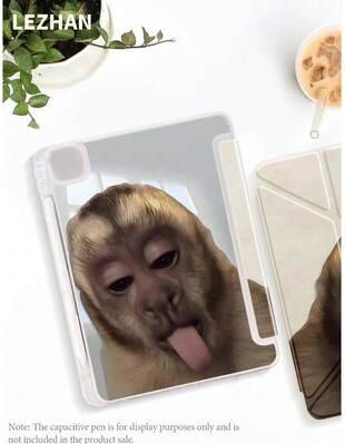 Shein Paper Money Monkey Pattern Tablet Case