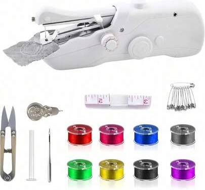 Portable sewing machine Shein Mini Portable Electric Quick Sewing Machine