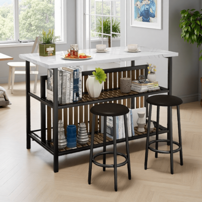 Kitchen island with storage Shein Dining Table Set Kitchen Island With Storage Dining Set