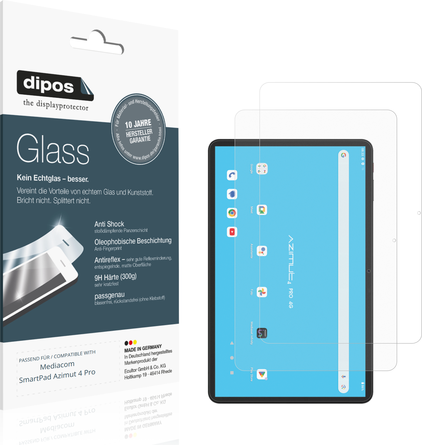Dipos Screen Protector For Azimut 4 Pro Matte Flexible Glass