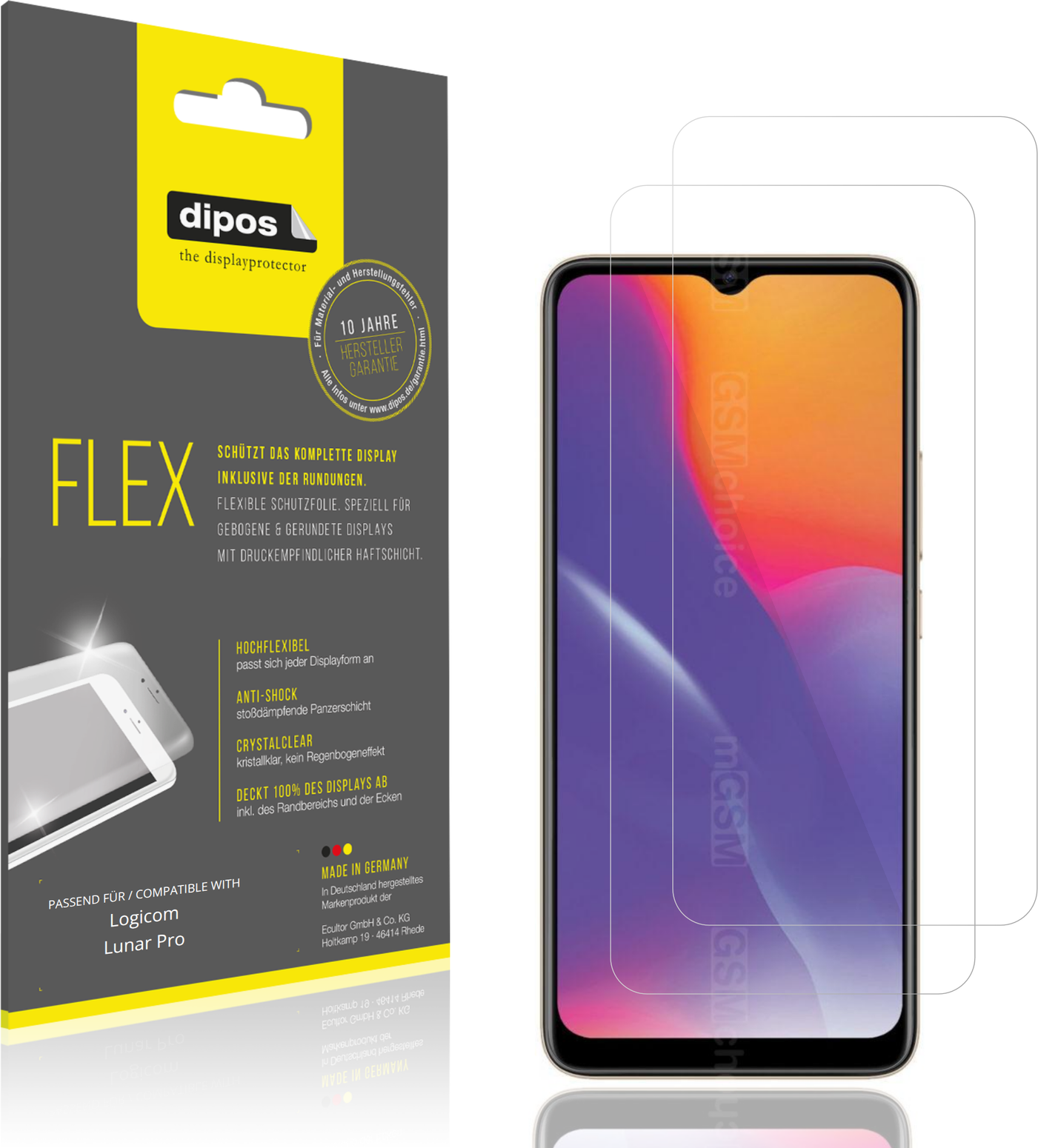 Dipos Screen Protector For Logicom Lunar Pro