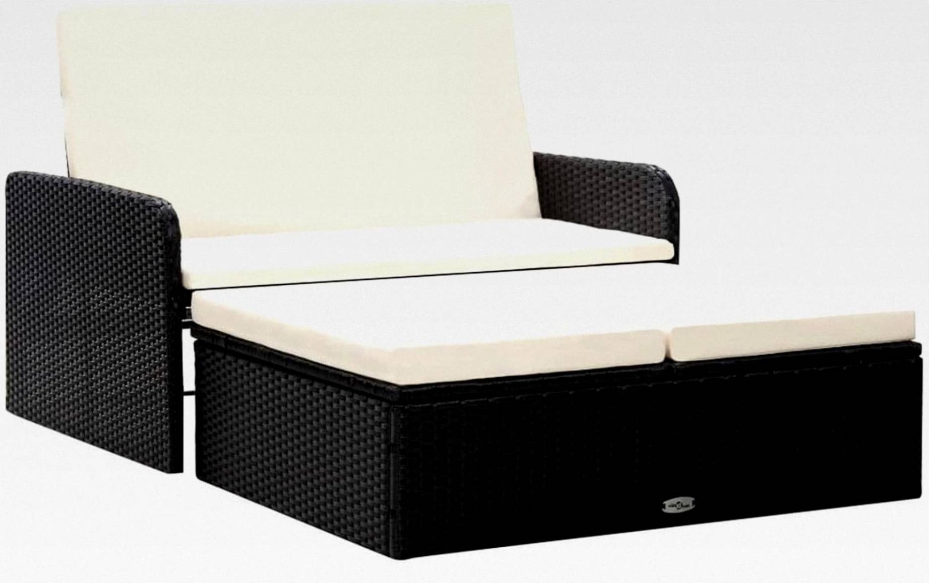 Rattan lounge Gartensofa 2-Sitzer Rattan Lounge Sofa Lounge-Set