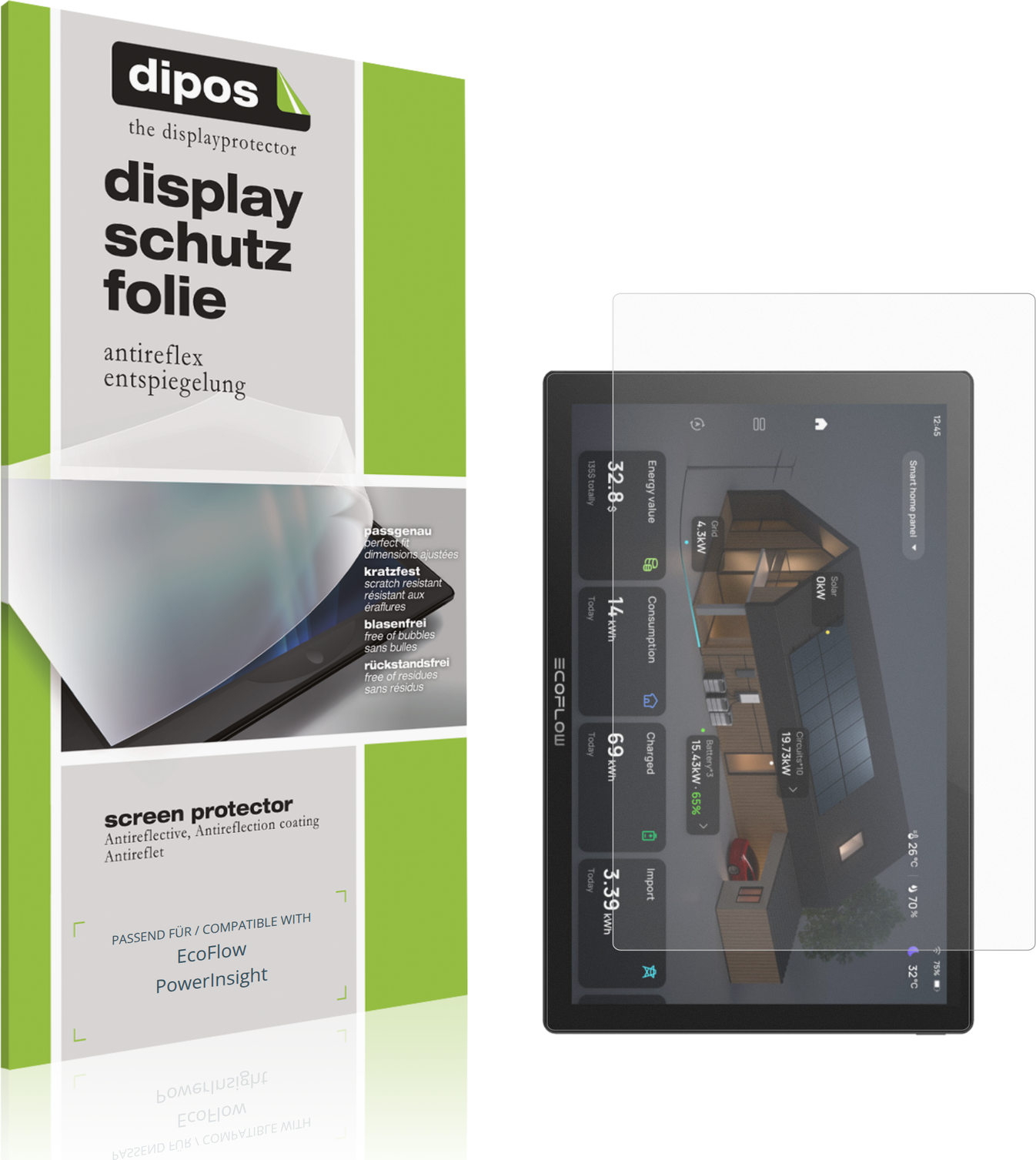 Dipos Screen Protector For Ecoflow Powerinsight
