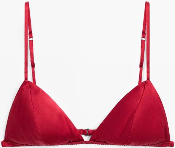 Triangel Top Van Zijde - Rood