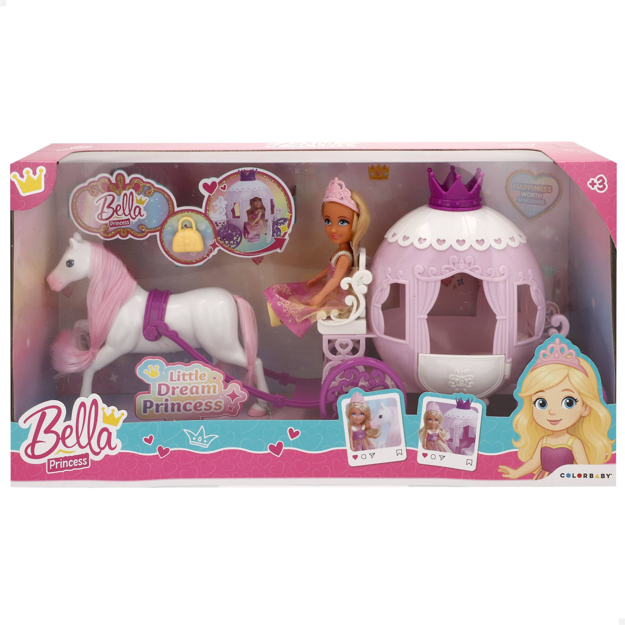 Principessa Carrozza Puppe Rosa