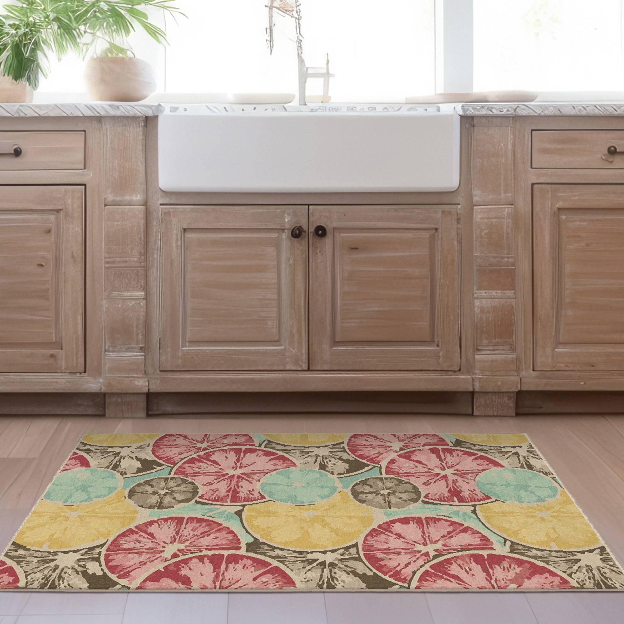 My Magic Carpet Citrus Burst Machine Washable Rug