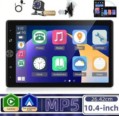 Car stereo system Shein Single Din Manual Rotation Vehicle Stereo System