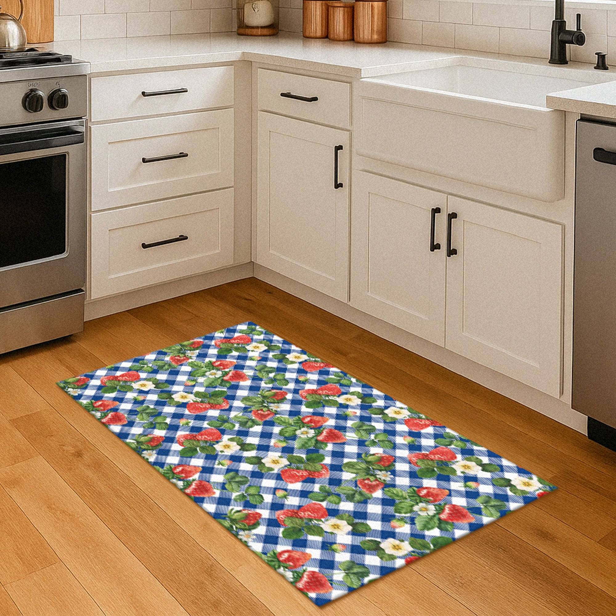 My Magic Carpet Berry Pattern Multicolored Washable Rug Multicolor