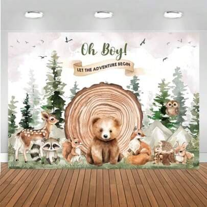 Baby shower background Shein DMocsicka Baby Shower Backdrop Let