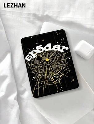 Shein Spider Web Leopard Print Letter Star Pattern Case