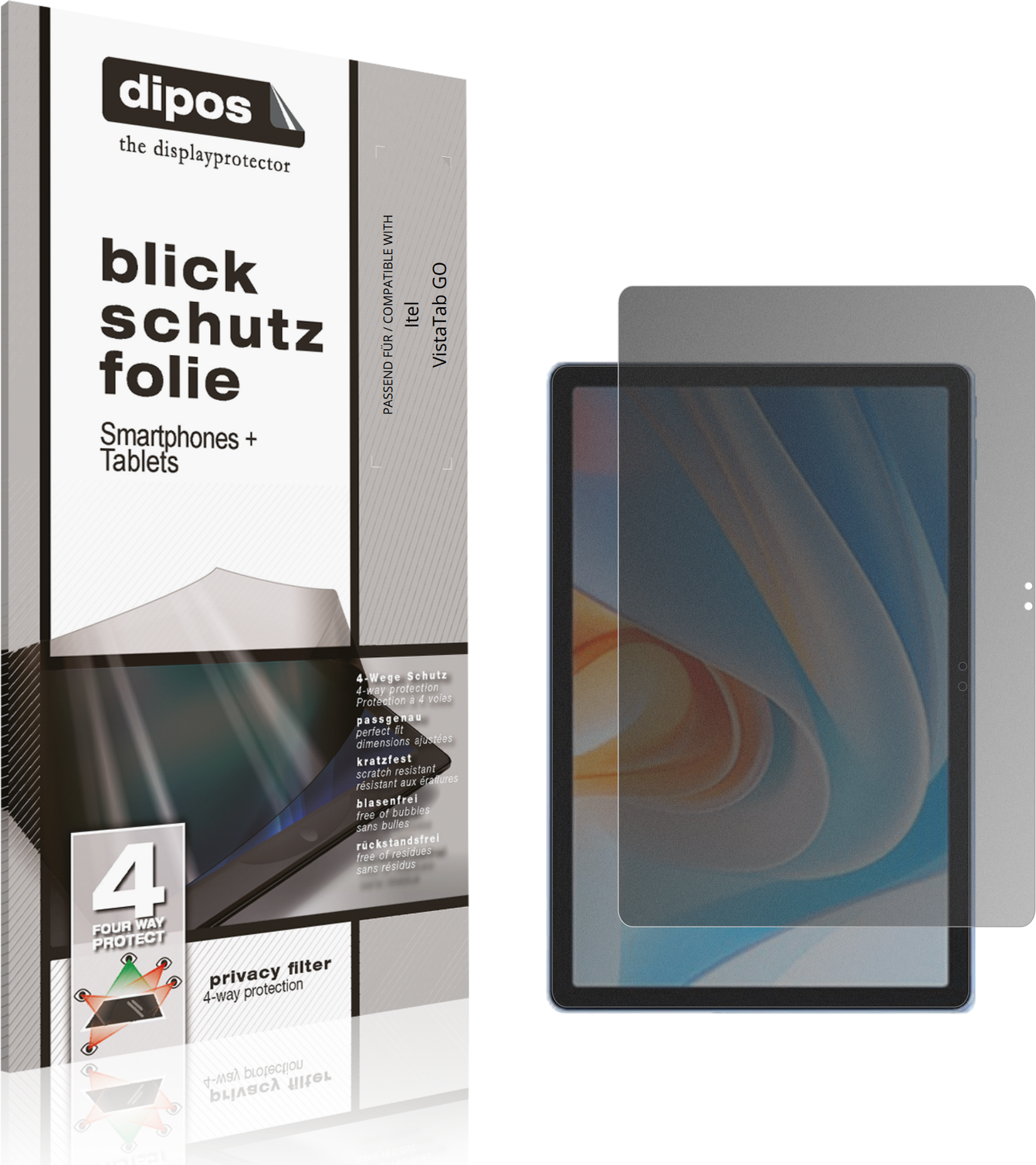 Dipos Screen Protector For Itel Vistatab Go Privacy Filter