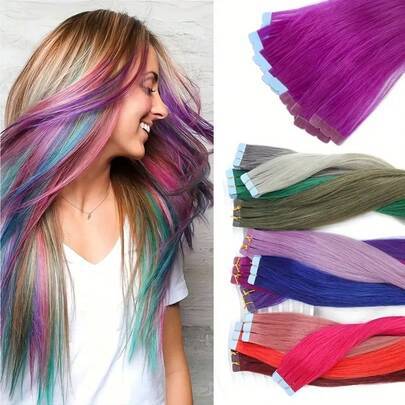Human hair extensions Shein Mini Tape In Hair Extensions Human Hair Extensions