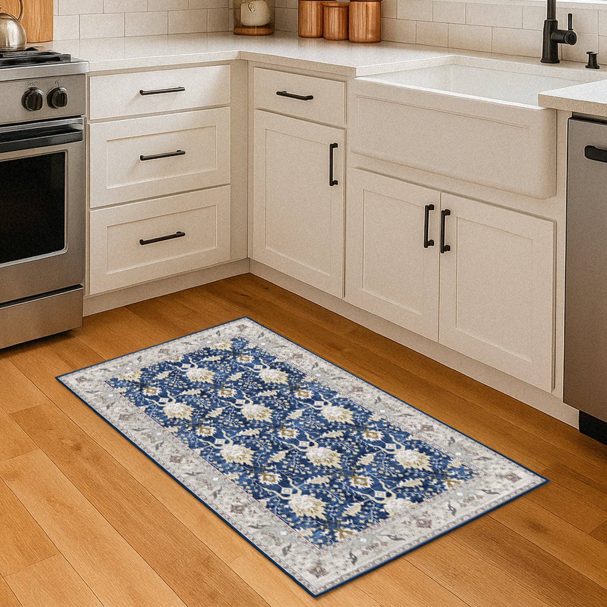 My Magic Carpet Aurelian Sapphire Machine Washable Rug