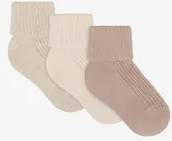 Minymo Birch Baby Rib Strømpe 3-Pak