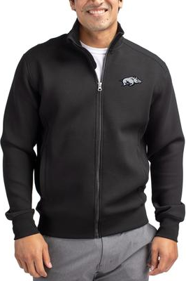Cutter & Buck Arkansas Razorbacks Roam Eco Full-Zip Jacket Black