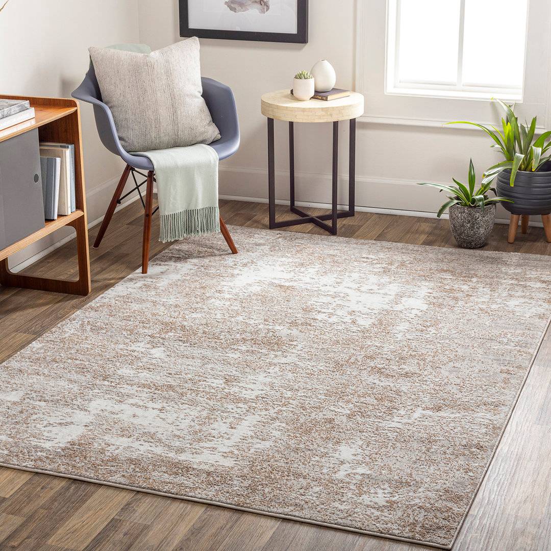 East Urban Home Abstract Modern Marble Look Rug