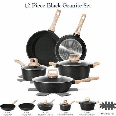 Shein 12 Pcs Non Stick Sets Cookware Set