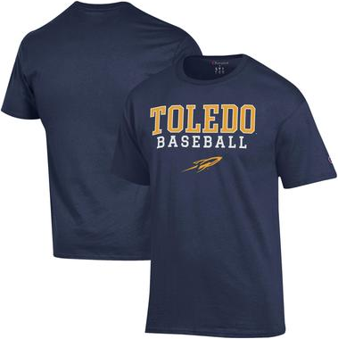 Champion Toledo Rockets Stack Baseball T-Shirt - Navy