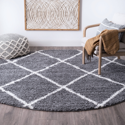 Round area rugs Bliss Rugs Transitional Diamond 7 10 Round Area Rug