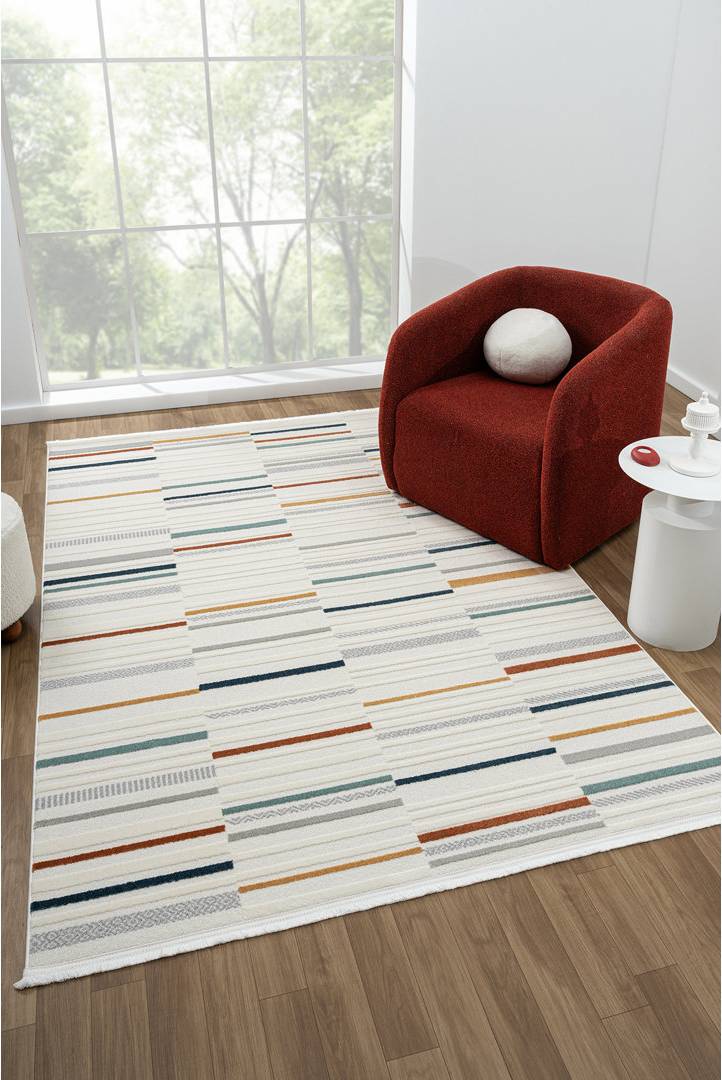 Brambly Cottage Fossum Machine Made Area Rug Multicolour