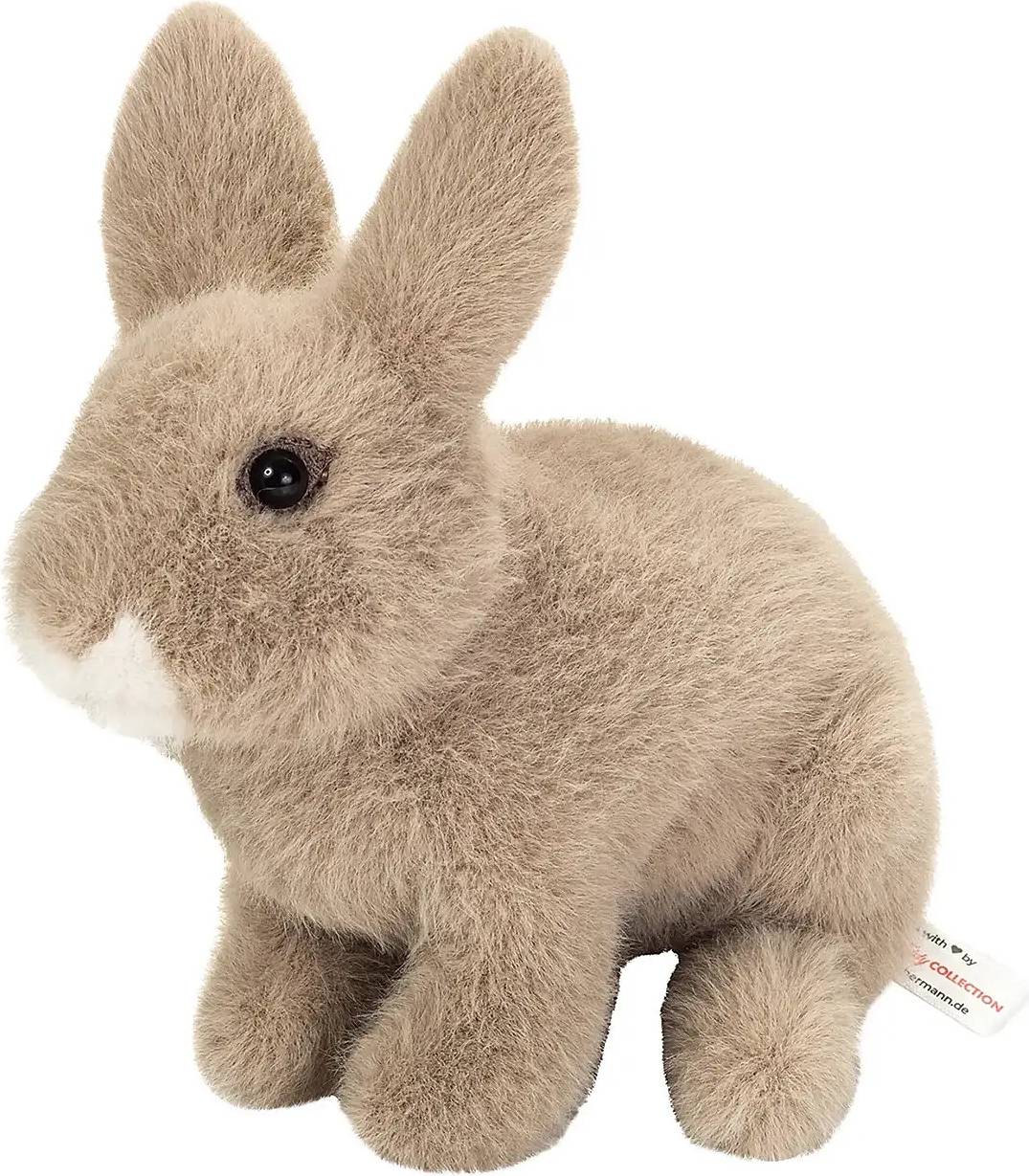 Hermann Teddy Sitting Rabbit Grey 20 Cm