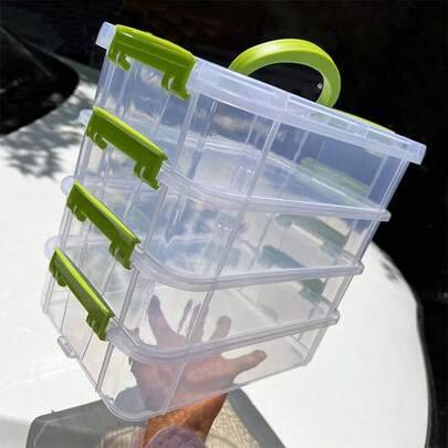 Shein 4-Layer Stackable Clear Plastic Storage Box
