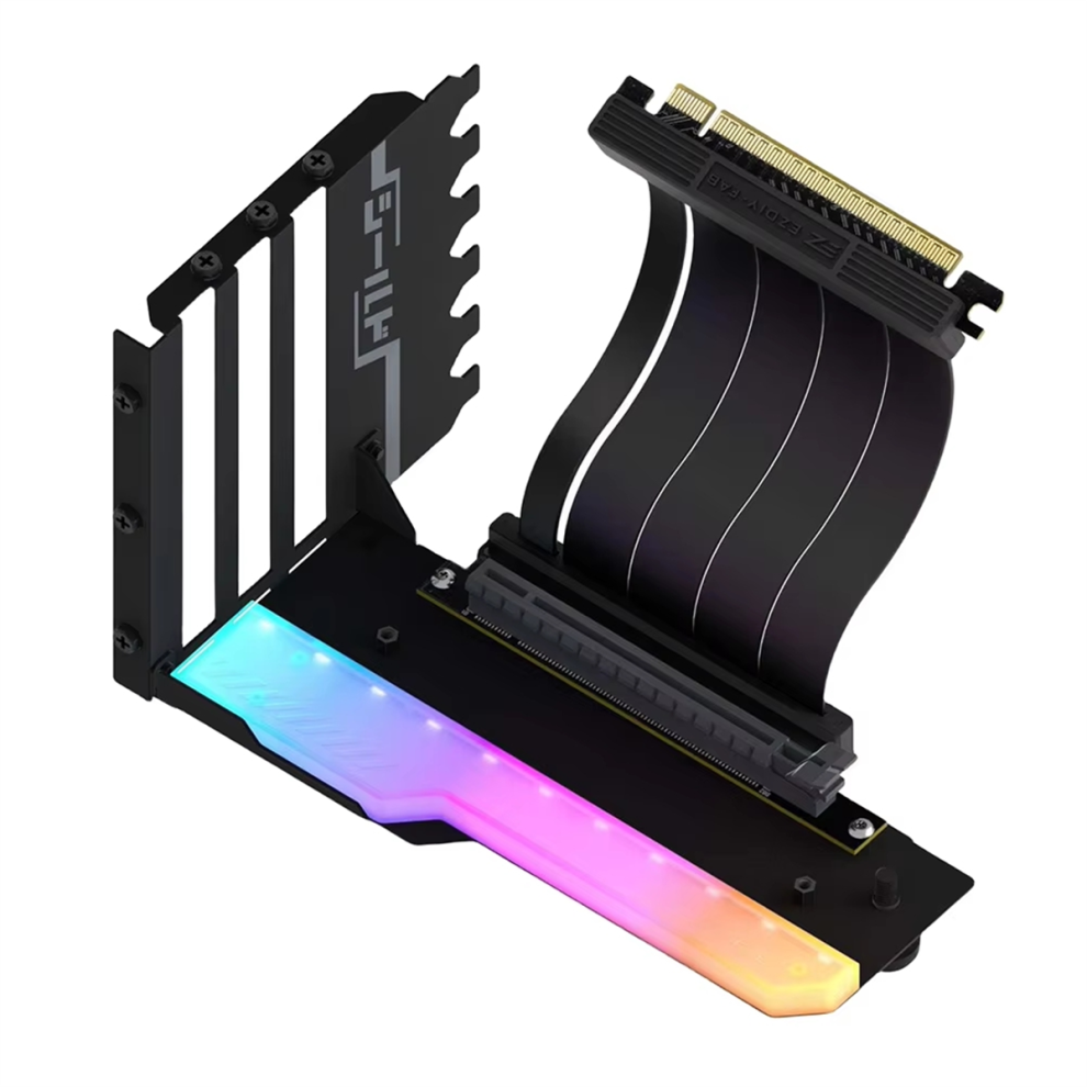 Vertical gpu bracket Tauoh Vertical GPU Mounting Bracket PCI-E 4.0 X16 Riser Cable