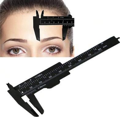 Shein Portable Plastic Eyebrow Ruler Vernier Caliper Tattoo Ruler
