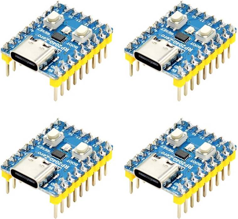 Raspberry pi zero Zandona 4pcs RP2040 Zero Raspberry Pi Microcontroller Development Board Module