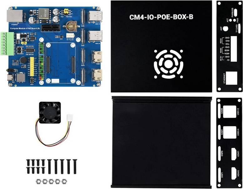 Tauoh Compute Module 4 PoE Mini CM4 PoE IO Board