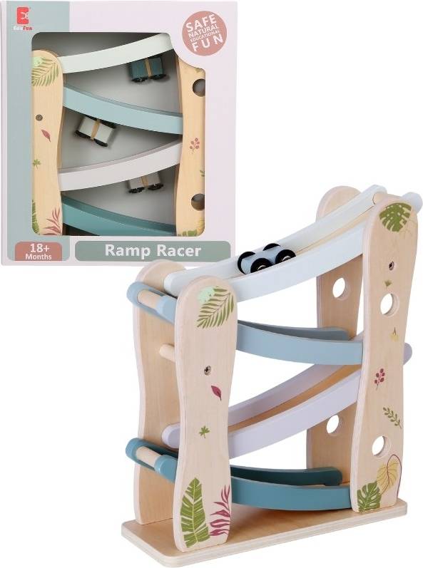 EduFun Ramp Racer Trä 4 Leksaksbilar