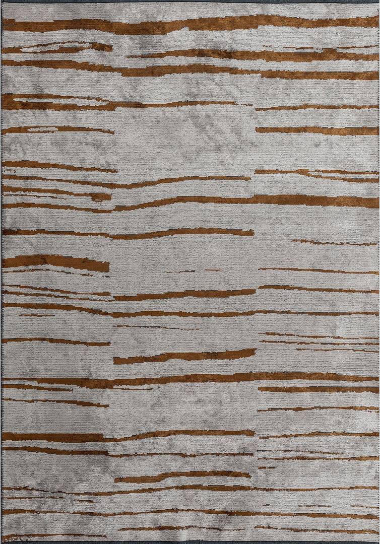 Ebern Designs Abstract Living Room Rug Hand Loom Brown