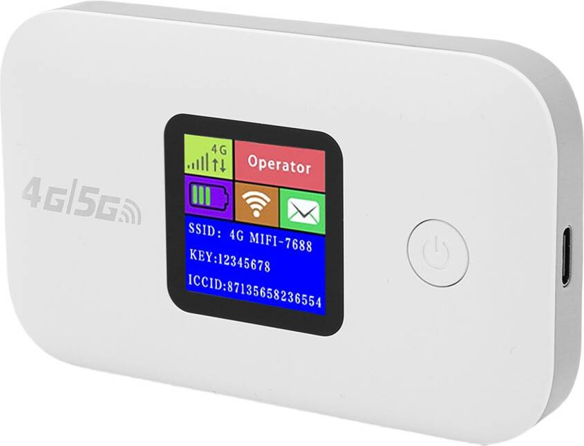 E5885W 3000mAh Taschenformat Schwarzer WiFi Router