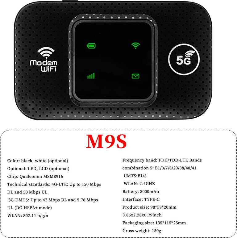 Maxpower 4G LTE Router Wireless Modem M9S LED
