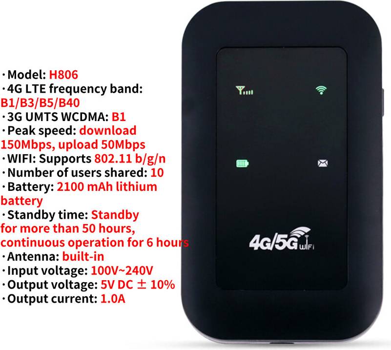 Maxpower LTE WLAN Router Modem Tragbarer Hotspot