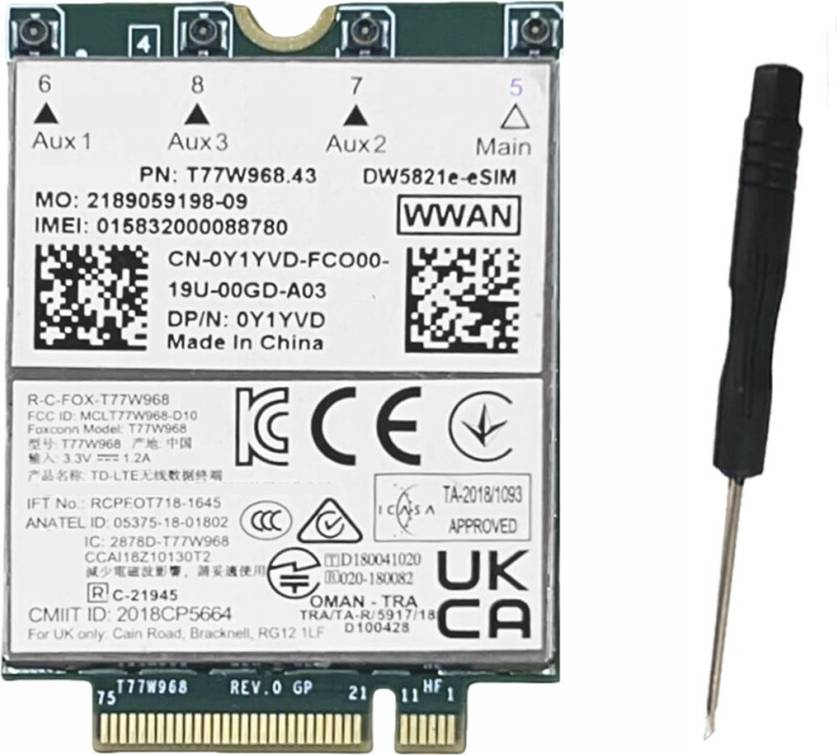 T77W968 DW5821e E-SIM 4G LTE Module Kit