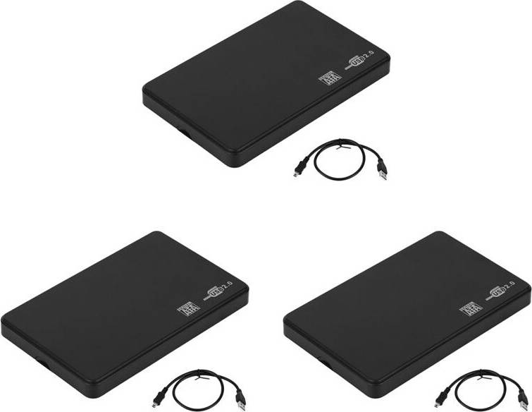 3pcs 2.5 Inch USB HDD Case
