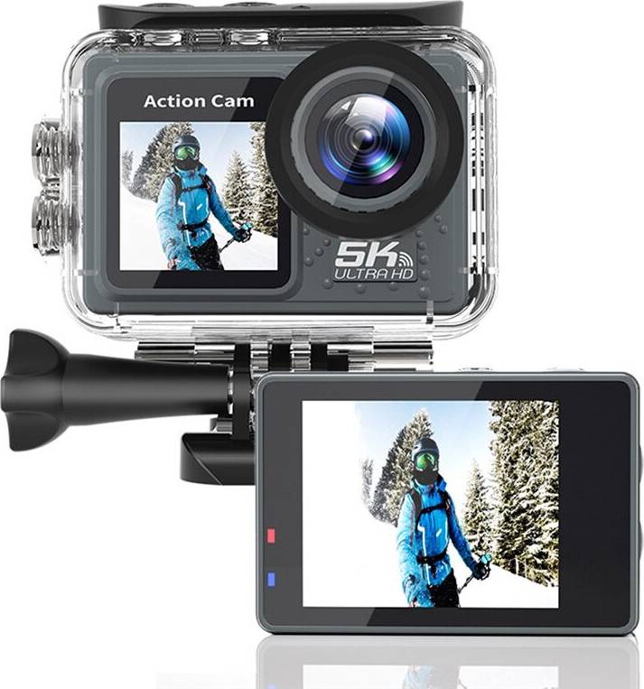 5K Action Camera Front LCD Touch Screen