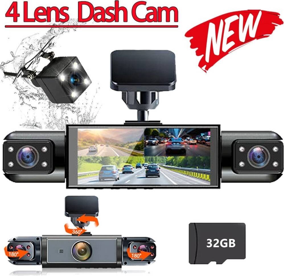 Front and rear dashcam 4 Channel 360° Front Rear Dashcam